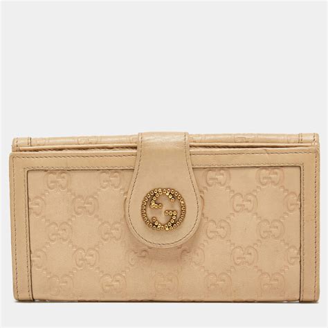 gucci wallet beige|Gucci guccissima wallet.